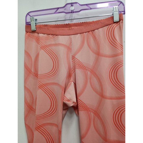Patagonia Womens Capiline Base Leyer Legging size Small Orange Moisture Wicking - Picture 2 of 8